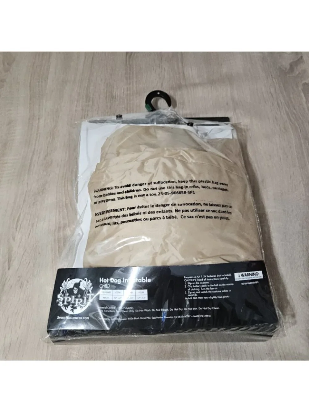 Spirit Hot Dog Inflatable Halloween Costume Child Size LG/XL 12-16 New - Picture 2 of 4